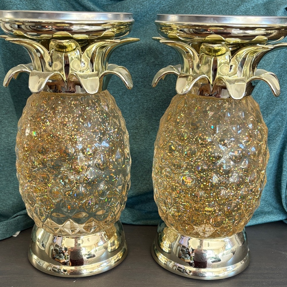 BBW Gold Pineapple Candle Holders